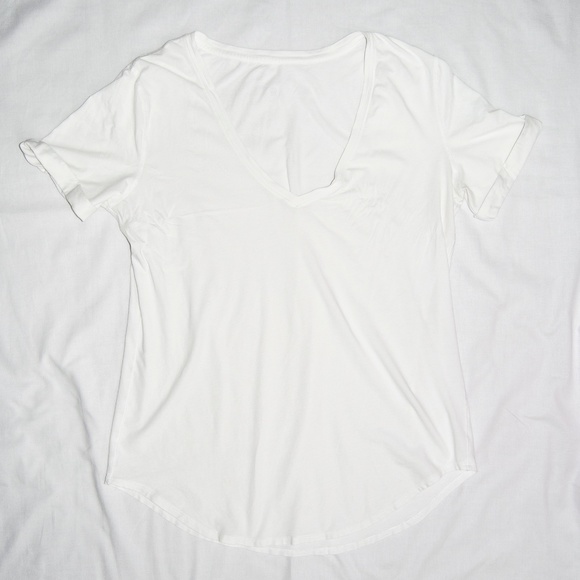 lululemon athletica Tops - lululemon White Short Sleeve Cuffed Love Tee II